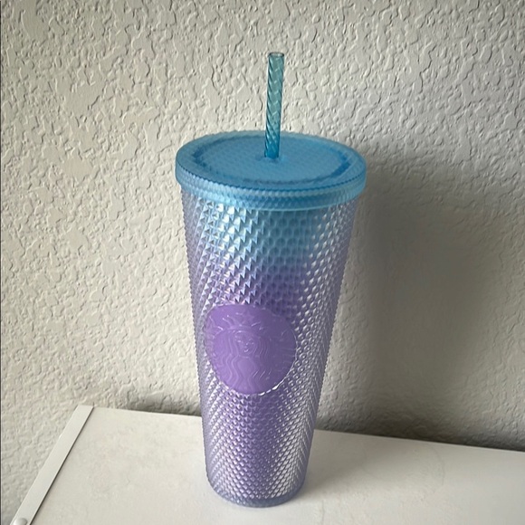 Starbucks Venti Studded Matte Mermaid Ombre Purple Blue Tumbler - Picture 1 of 6